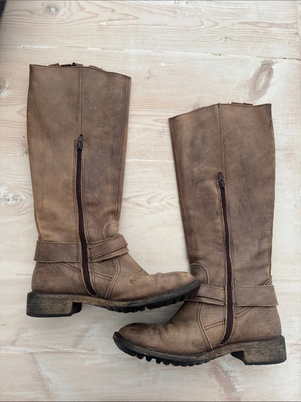 Classic Tall Riding Boots in Brown